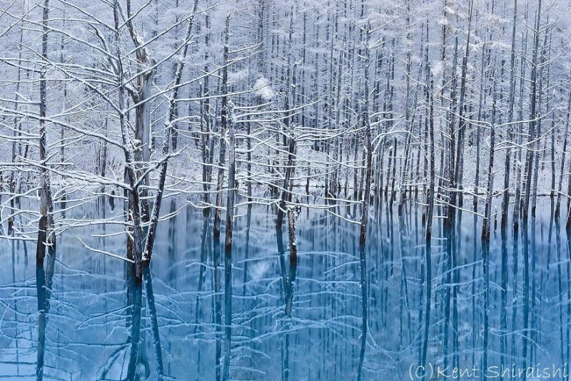 stunning-beautiful-Blue-Pond-snow-japan (12)