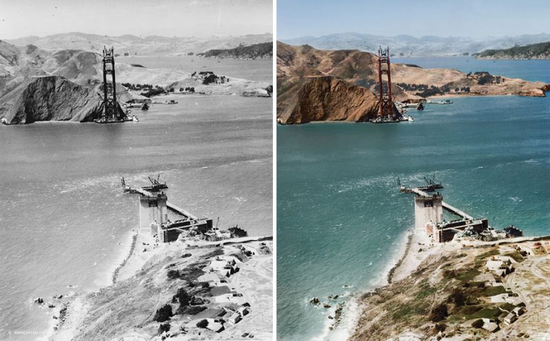 colorized-historic-old-black-and-white-photos-landmarks-under-construction (13)