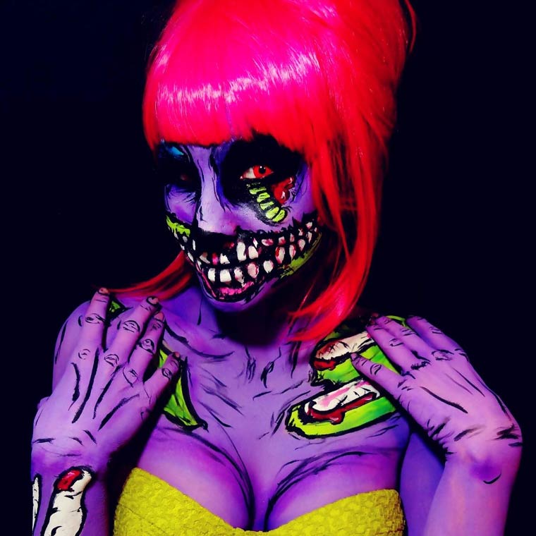 zombies-monsters-creatures-fluorescent-body-painting (11)