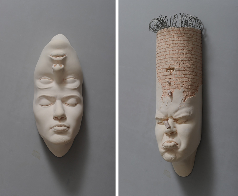 Abstract porcelain clay faces by artist Johnson Tsang – Vuing.com