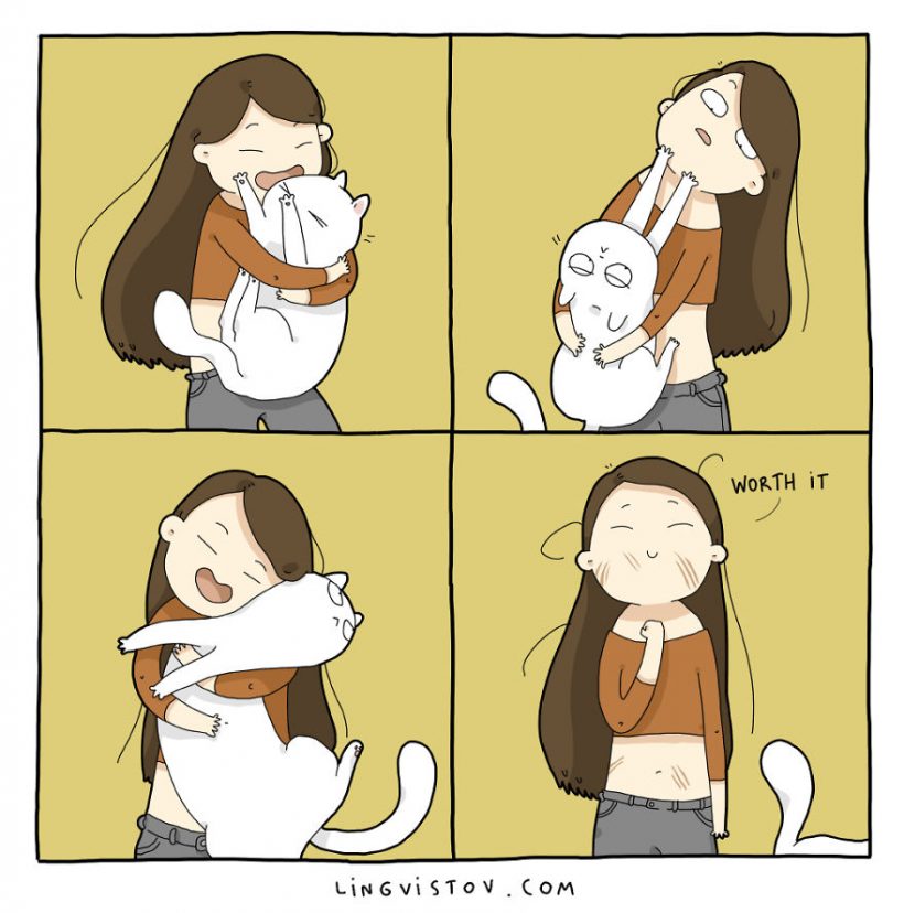 18 funny comics illustrating the life with a cat – 