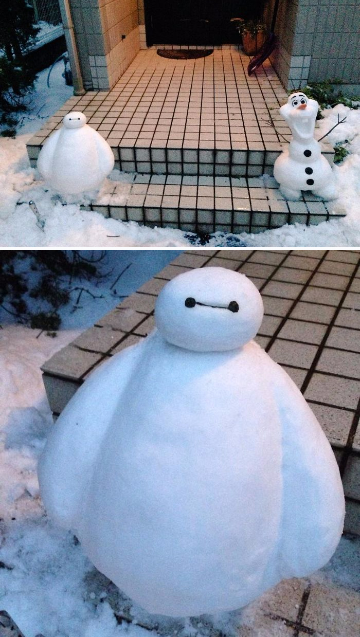Snow sculptures in Japan after a heavy snowfall – 