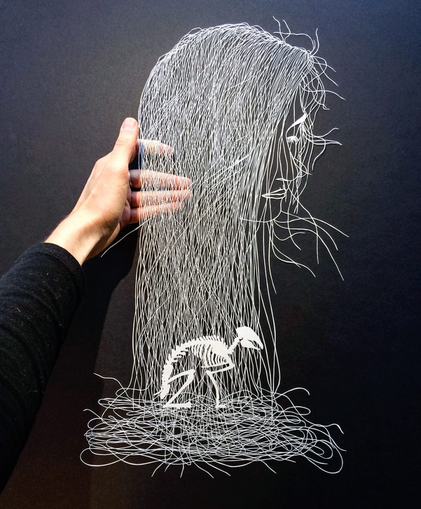 Paper cutting artworks by Maude White