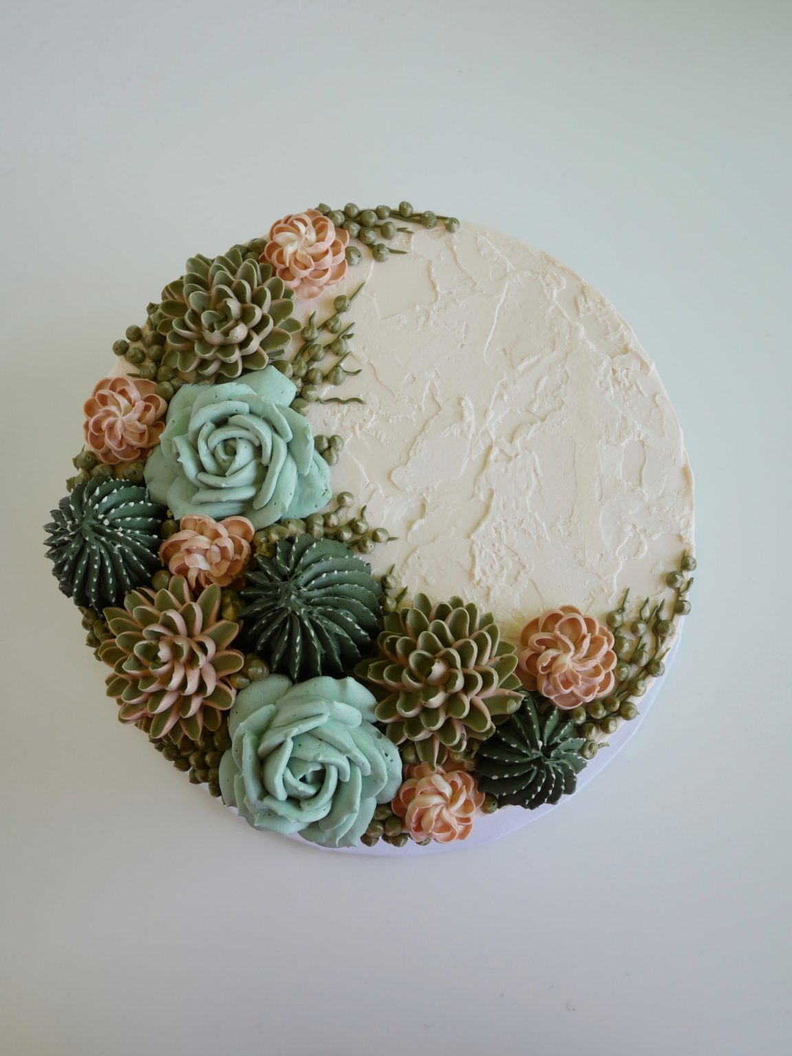 Buttercream Succulents Cake Designs By Leslie Vigil 